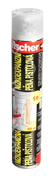 pěna montážní PUP, 825ml/50L, nízkoexpanzní, pistolová, FISCHER
